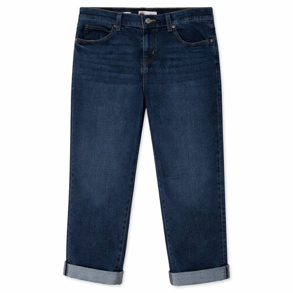 SIGNATURE by Levi Strauss Heritage Boyfriend Medium Wash Cuffed Jeans Size 10